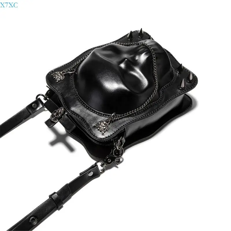 X7XC Halloween Crossbody Bag Unique and Eye catching Gothic Shoulder Purse PU Satchel