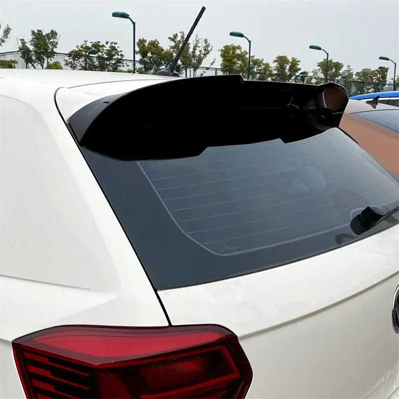 Rear Roof Lip Spoiler for VW Polo 6 MK6 2019-2024 GTI Style Tail Wings Fixed Wind Spoiler Tail Fin Top Wing Cars Accessories