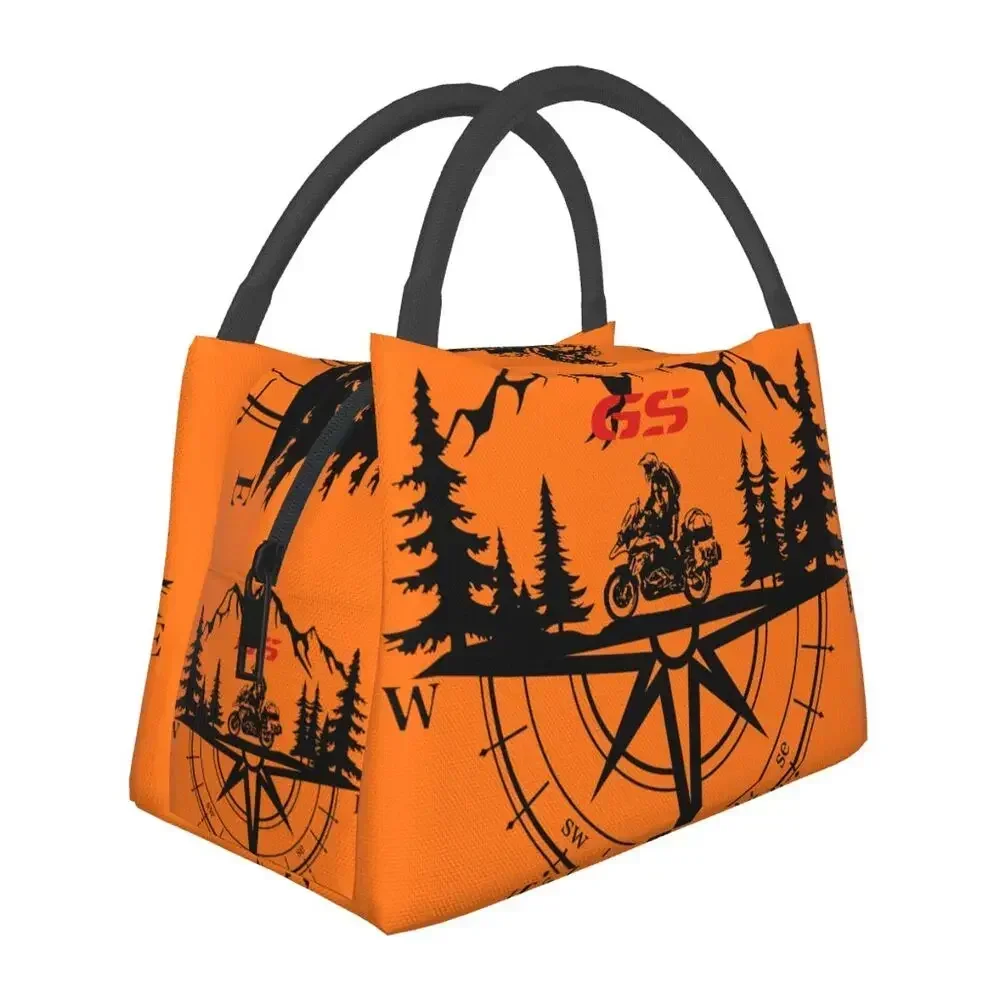 

Mountain Adventure GS Motorbike Compass Explore Insulated Lunch Bags for Work Office Resuable Thermal Cooler Lunch Box Women