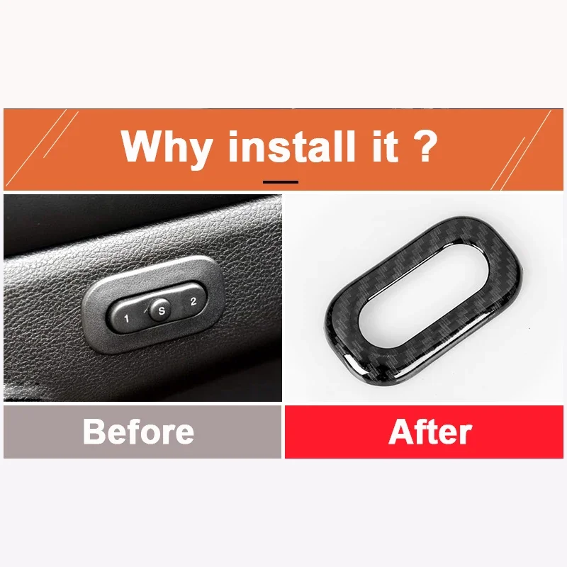 ل جيب جراند شيروكي 2014 2015 2016 2017 2018 2019 ABS كروم مقعد الذاكرة غطاء أزرار الزخارف اكسسوارات السيارات الداخلية ملصق