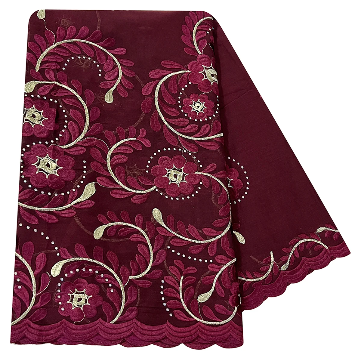 100% Cotton Fabric Rayon Cotton Thread Eembroidered Scarf Dubai Excellent Style African Women Hijab Muslim Scarf High Quality