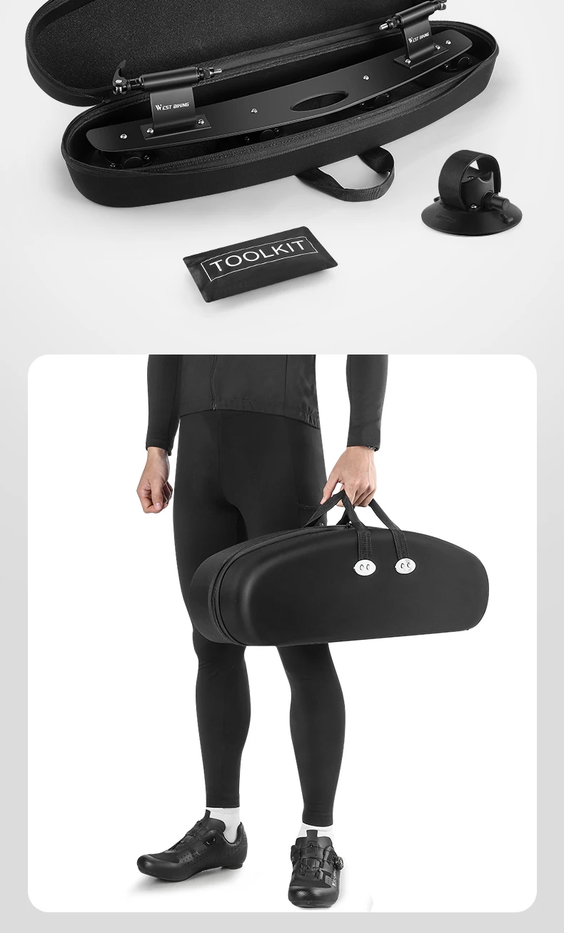 WEST BIKING Auto-Dachgepäckträger mit Saugnapf, Vakuum-Adsorptions-Fahrradhalter für SUV, Limousine, Kofferraummontage, Fahrradzubehör – Detail 11