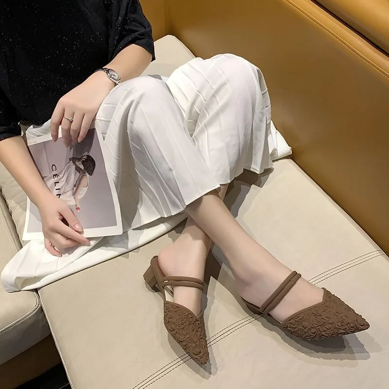 

Summer Non Slip Women Mule Slipper Wedge Heel Korean Style Casual Jelly Plastic Sandals Fashion Office Work Shoes