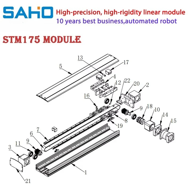 Heavy Duty STM175 Linear Module High Precision Ball Screw Electric Slide For CNC Table Linear Guide With Core Bearing Motor