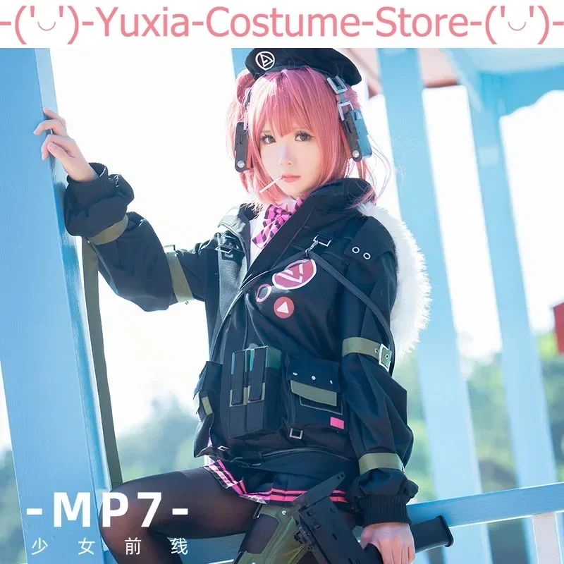 Anime! Hot Game Girls Frontline MP7 Combat Suit Uniform Cosplay Costume Halloween Party Role Play Outfit Women