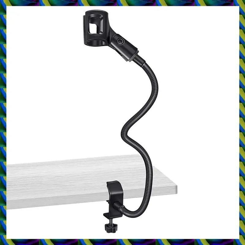 รายวัน 2X ขาตั้งไมโครโฟนยืดหยุ่น GOOSENECK โต๊ะ CLAMP ผู้ถือไมโครโฟนแขนอุปกรณ์บันทึกสําหรับการประชุมบรรยาย Podcast