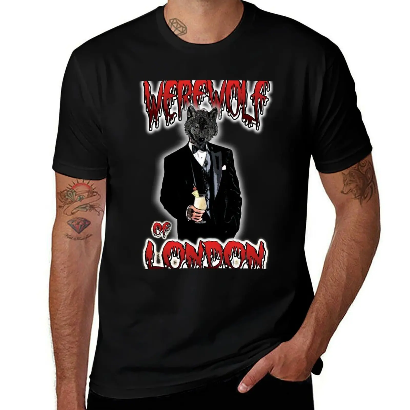 

Werewolf of London T-Shirt Basic All Season Solid T-Shirt