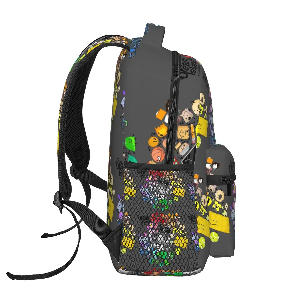 Battle For Dream Island Cast Mural Backpacks Boys Girls Bookbag Students School Bags Cartoon Travel Rucksack Shoulder Bag