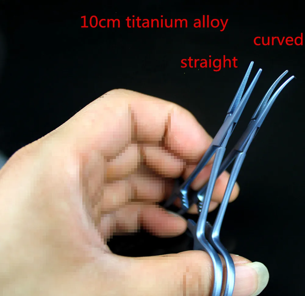 

Medical Hemostatic forceps micro plastic Hemostat titanium alloy tool straight curved round 10 12cm surgical makeup use pliers