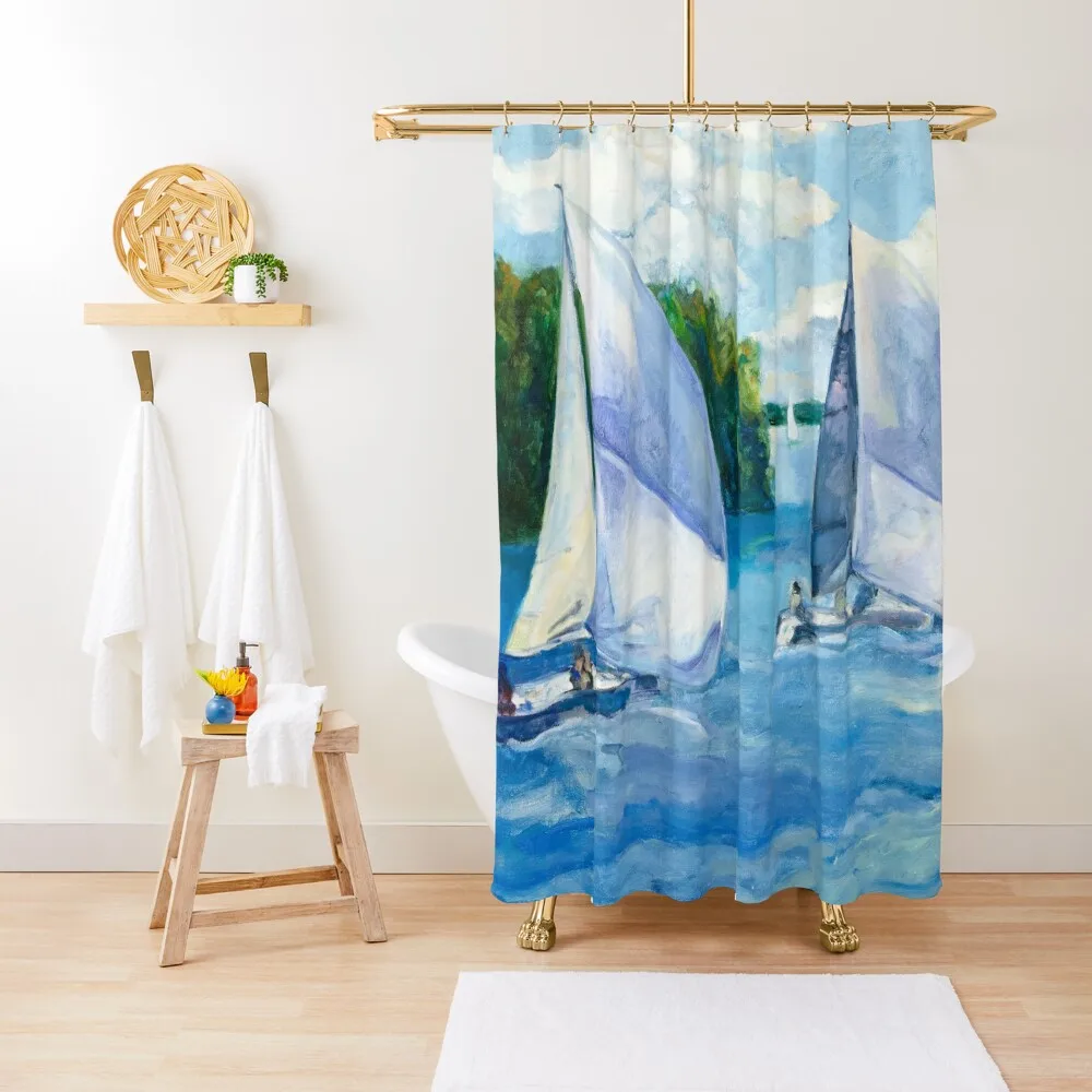 

Late season sailing Shower Curtain Anime Shower Window Waterproof Shower And Anti-Mold Funny Curtain