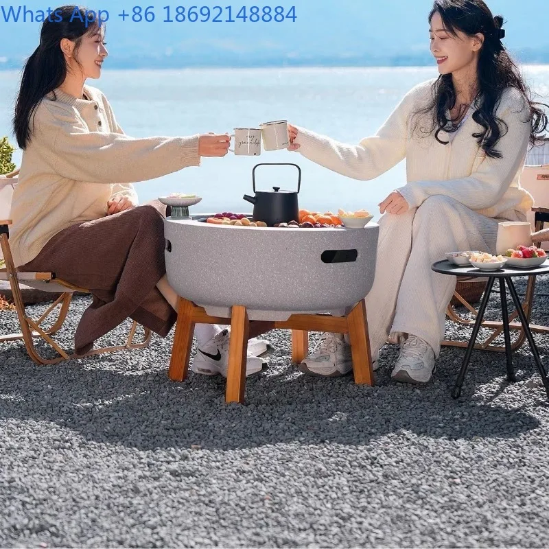 Home Use Stove Tea Brewing Fire Pit Set Indoor Outdoor Charcoal Grill Heating Fire Basin BBQ Grill
