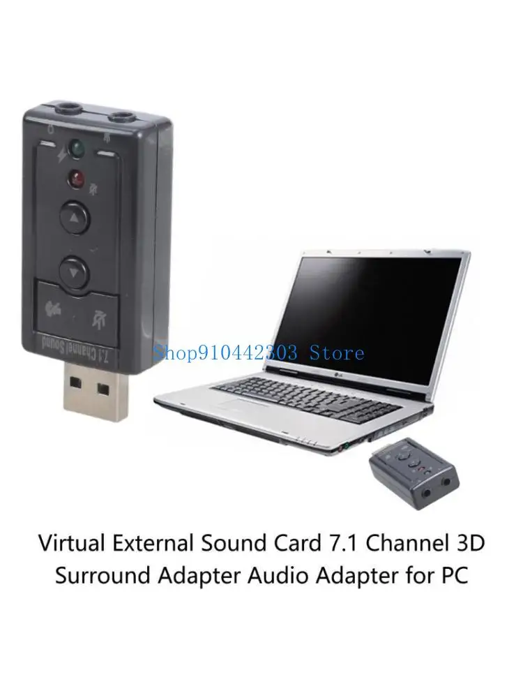 

L4MD Виртуальная внешняя звуковая карта 7.1-канальный адаптер Surround Аудиоадаптер для ПК