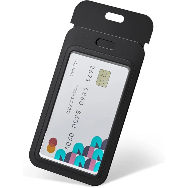 Picture 4: 2 Pieces/Batch sliding ID card holder，Plastic card holder，Credit card，Pass：Office Supplies