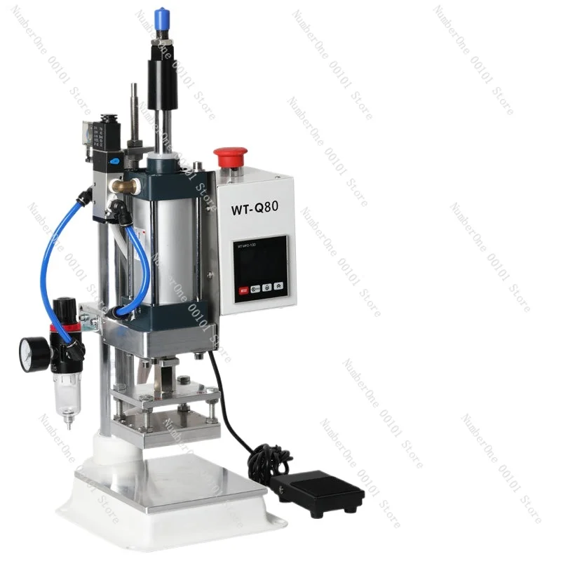 Mini Desktop Pneumatic Hot Stamp Machine for Leather Packaging Logo Heat Press Printer Box Hot Foil Embossing Machine