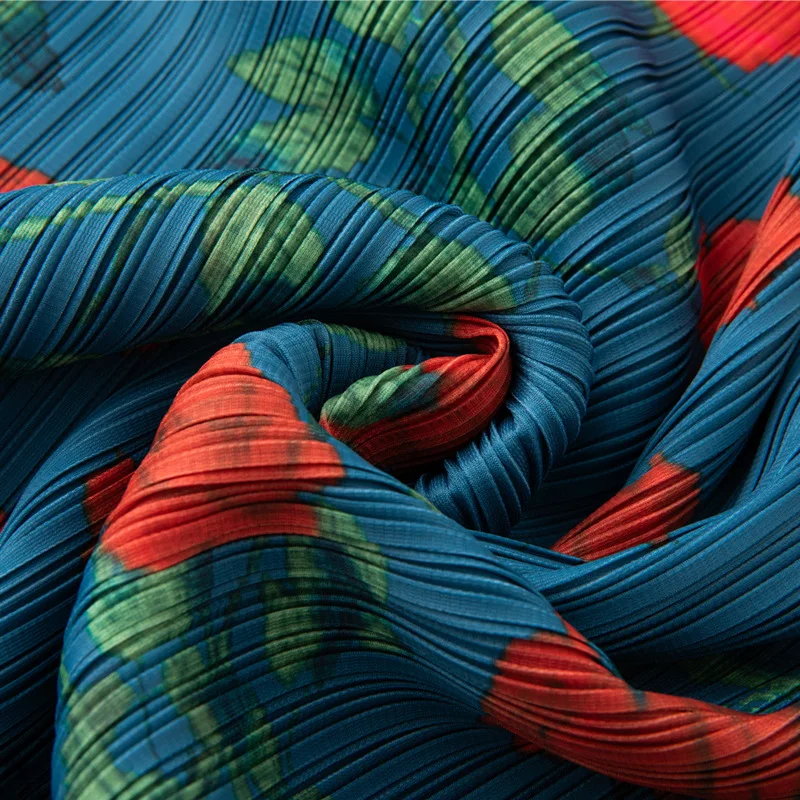 ミヤケプリーツ 春夏新作 2025 プリンセススカート プリーツ レディース プリント スリミング Aライン プラスサイズ レトロスタイル ハーフスカート