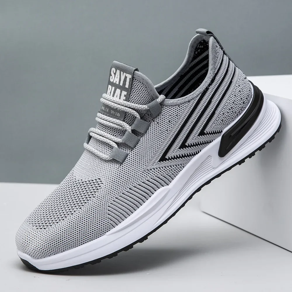 Men's autumn breathable men's lightweight ultra light casual mesh shoes soft soled running sports shoes trendy work shoes