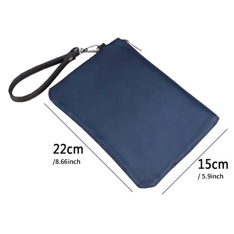 Men\'s Fashion Handbag Large Capacity Casual Wrist Bag Can Hold Phone Key Clip Bag