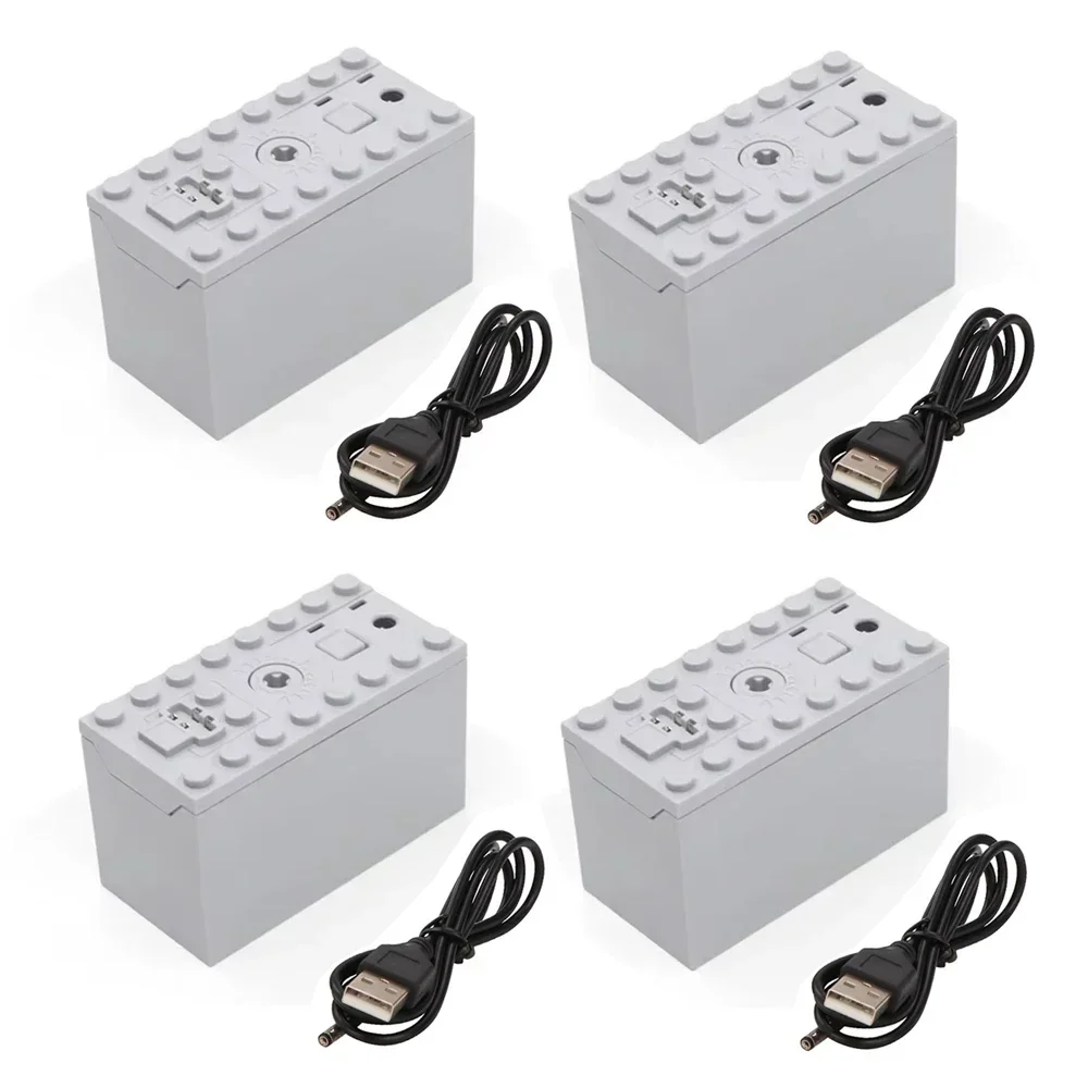 MOC Rechargeable Lithium Battery Box Multi-function Power Up Tool Car Train Motor Speed Adjust Control for Building Blocks 8878