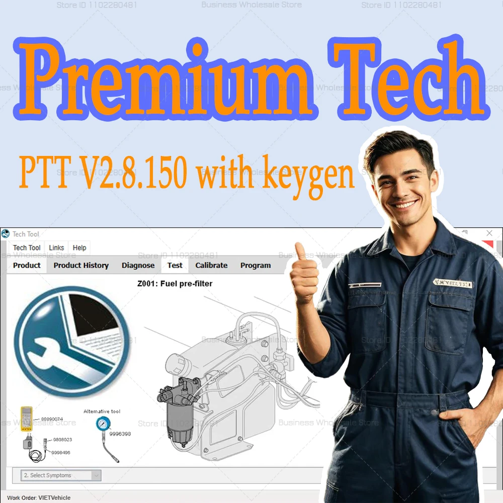 

Premium Tech Tool 2.8.150 with keygen Original Vocom II 88890400 for Heavy duty Truck Scanner Diagnostic tool Software Link