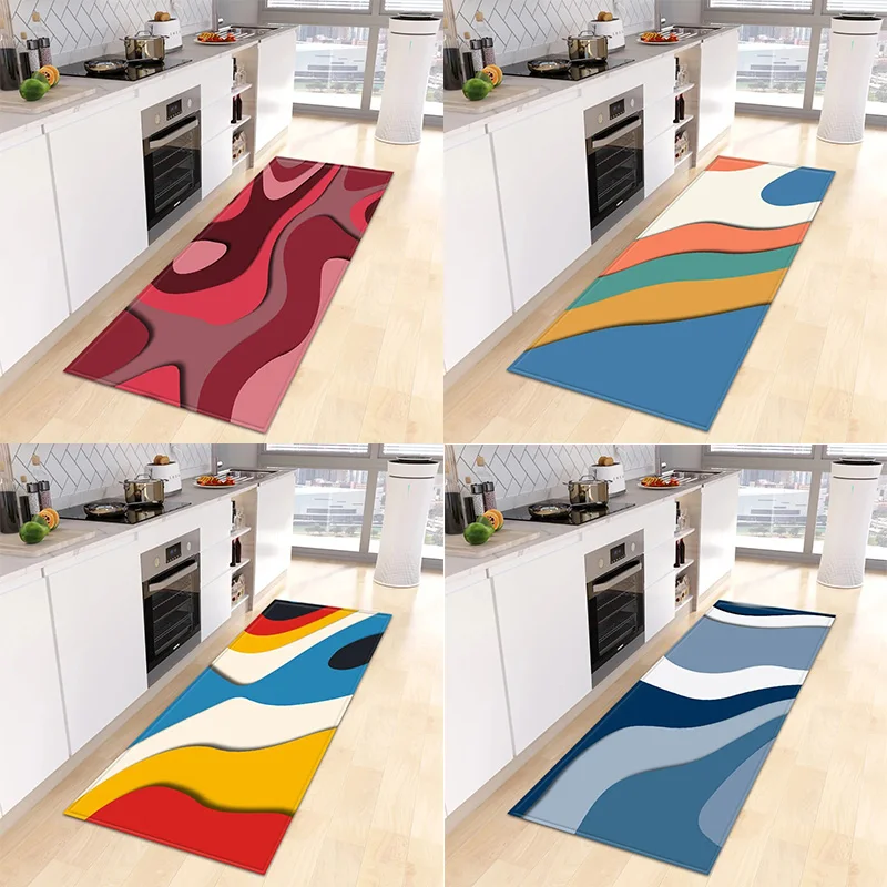 Colorful Decorative Print Home Kitchen Floor Mats Door Front Decoration Floor Mats