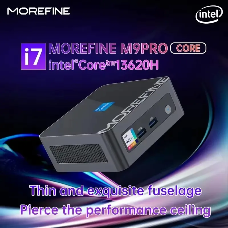 Morefine M9 Pro Mini PC Gamer 13. generacji Intel Core i7 13620H i5 1340P N100 NVMe DDR4 NUC 2.5G LAN Przenośny komputer PC Windows 11