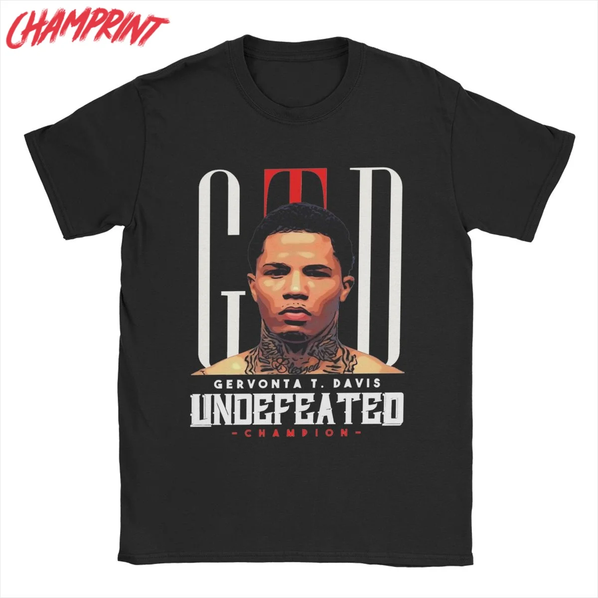 Tank Gervonta Davis T-Shirt Men Unique 100% Cotton Tee Shirt Round Collar Short Sleeve T Shirts Birthday Gift Tops