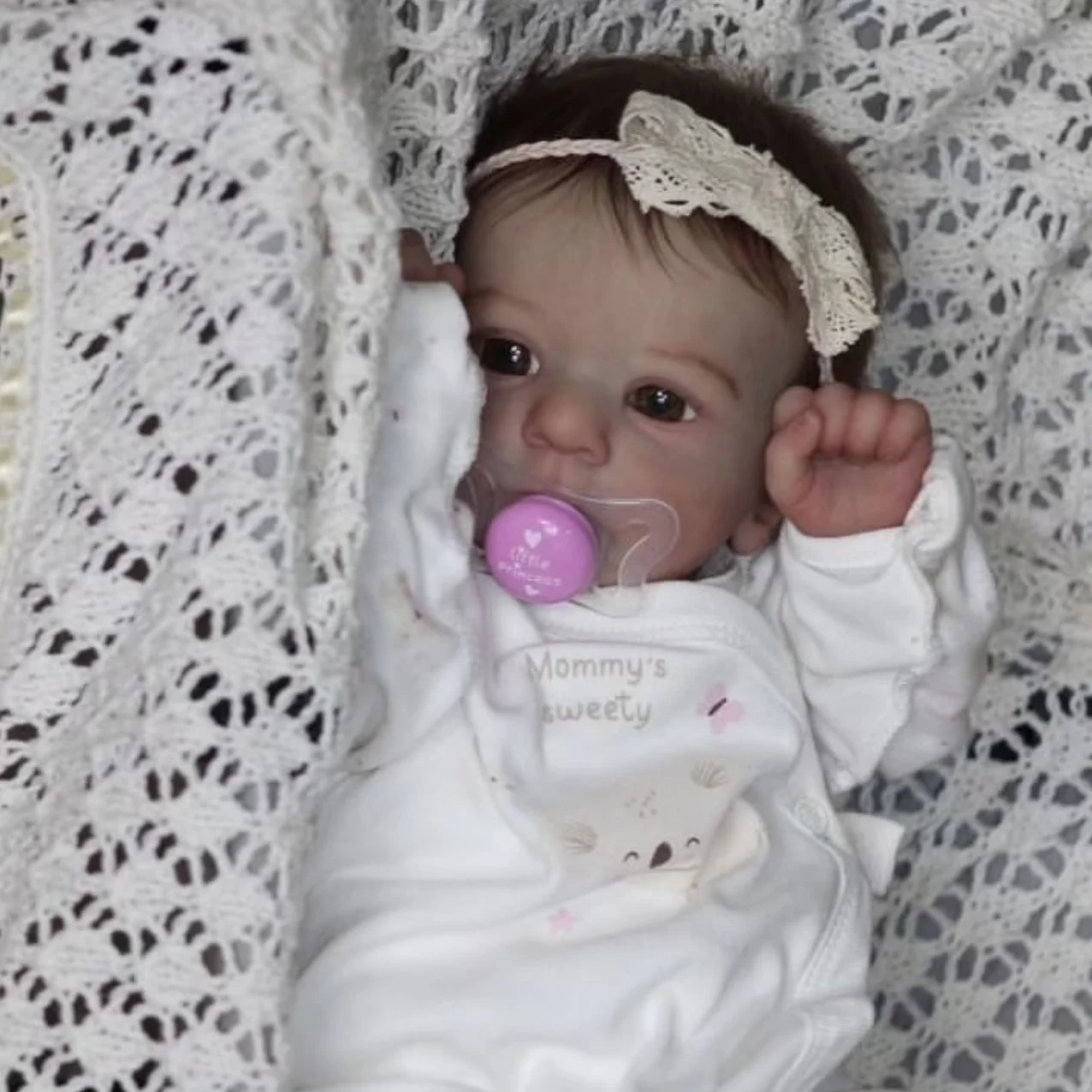 Cokela 19 inch/48 cm Newborn Baby Doll Reborn Soft Reborn Baby Doll 3D Skin with Visible Veins Handmade Fashion Doll Girl