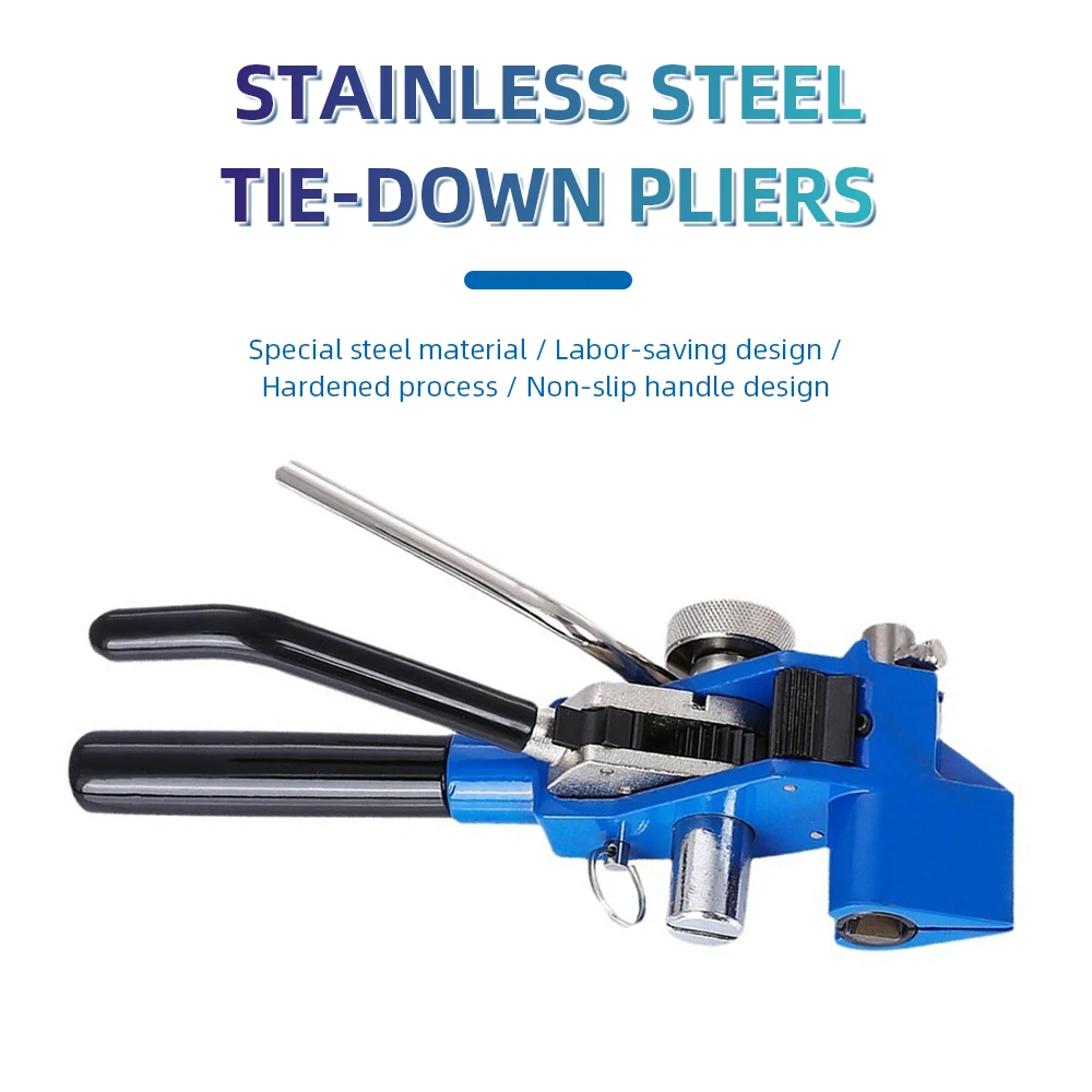 Imagem -02 - Ferramentas de Amarramento de Alicate de Cabo Tie Clamp Bundling Tools Auto-locking Enfardadeira Cortador Apertador Tie Gun Aço Inoxidável