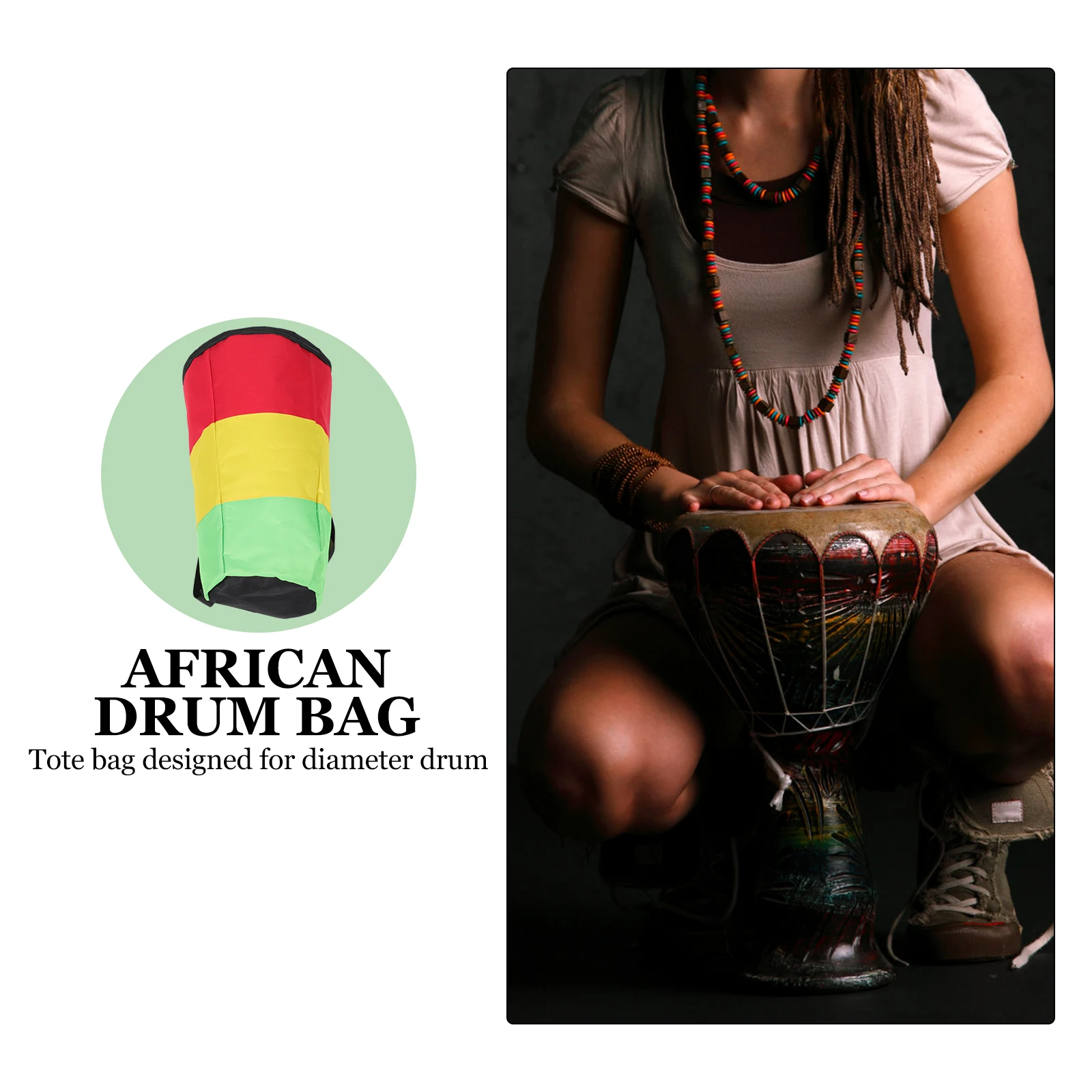 

African Drum Kit Bag Water Proof Oxford Cloth Pouch Djembe Carry Case Musical Instrument