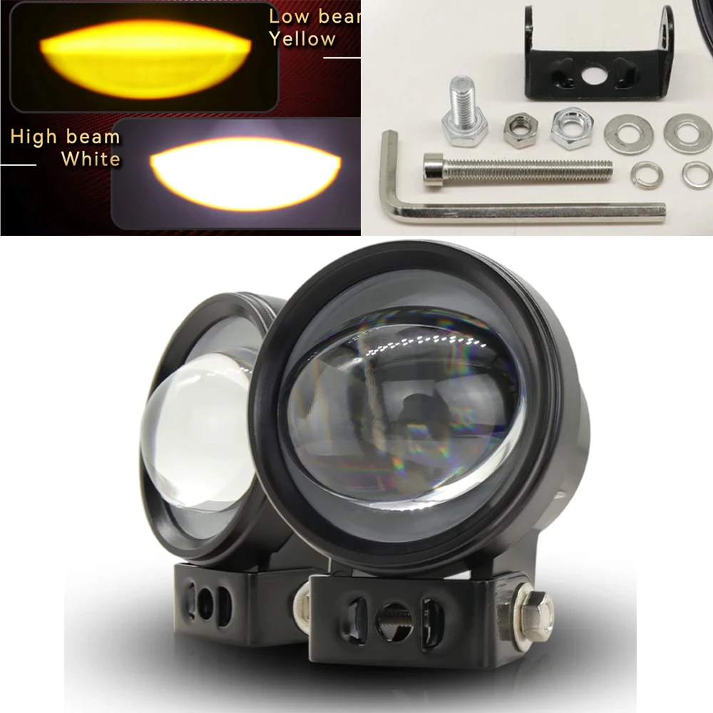 Mini 20W Round Wrangler Car Work Light with Aperture Off Road Vehicle Modified Spotlight Motorcycle Light for Off-Road Use