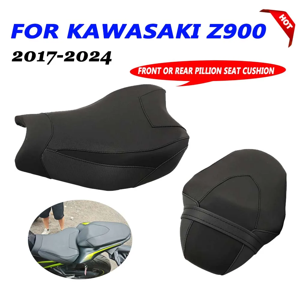 

Motorcycle Seat Pillion Front Driver Rider Rear Passenger Seat Cushion Cover For Kawasaki Z900 Z 900 2017 - 2024 Accessories