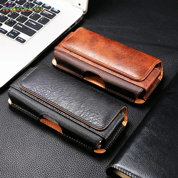 Universal Retro Leather Belt Clip Holster Case for Samsung Galaxy Z Fold 3 4 5 Zfold Magnetic Waist Bag Phone Pouch Cover