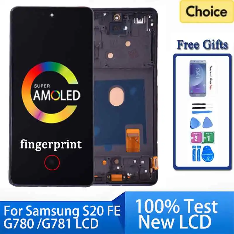 

6.5'' AMOLED For Samsung S20 FE S20 Fan Edition LCD Display Touch Digitizer Assembly Fo SM-G780F Screen Replacement