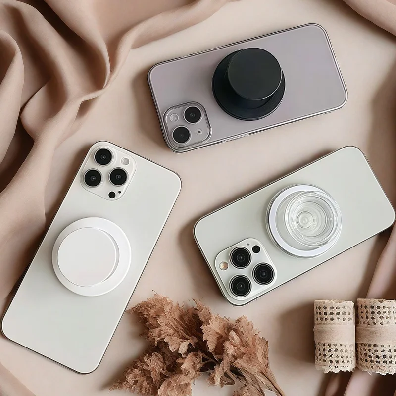 

Magnetic Folding Mobile Phone Grip Holder Socket Pocket Support for Magsafe IPhone 15 14 13 Mac Safe Ring Finger Expanding Stand