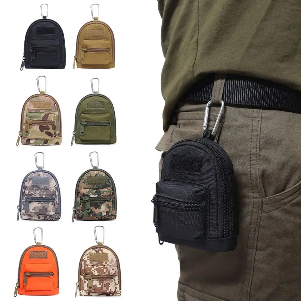 Multifunction Utility Durable Waterproof Tool Bag Nylon Wallet Pouch Portable Waist Bag Fanny Pack with Carabiner Molle Case