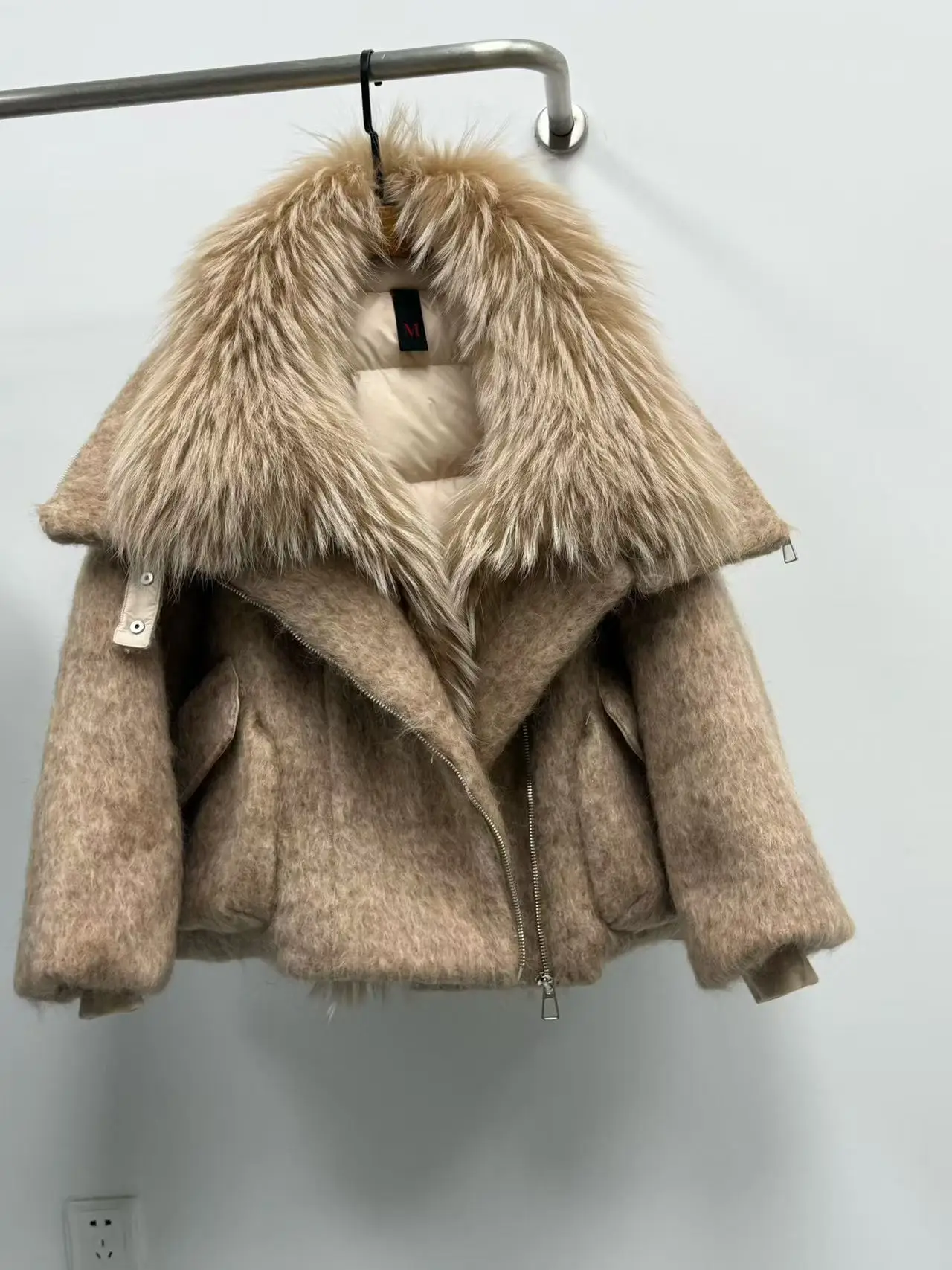 OFTBUY Luxury Short Big Fox Fur Goose Down Coat Female Natural Fur Puffer Jacket New Autumn Winter Thickened Warm Clothes Women