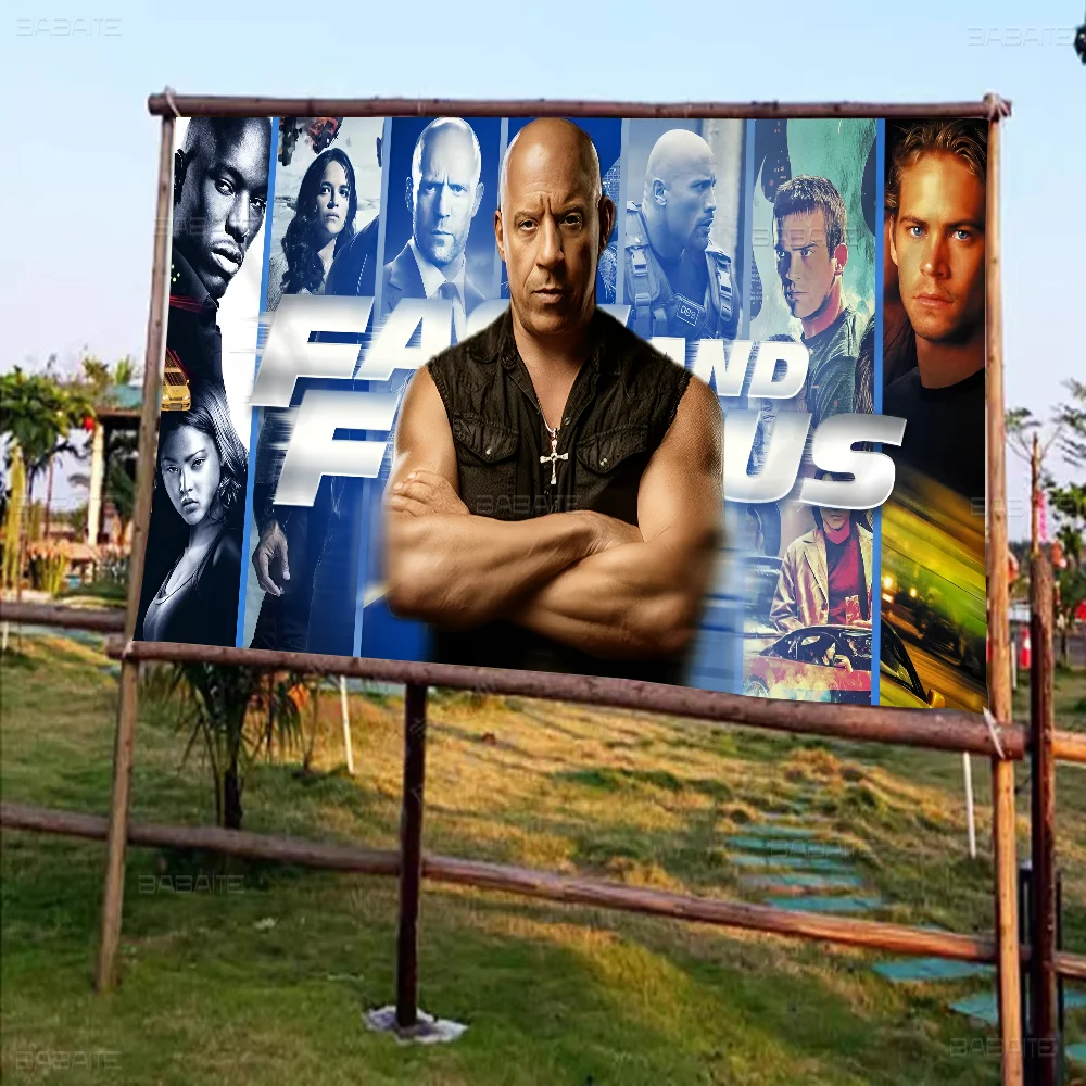 Fast Furious Movie Anime Chart Flag for Living Room Home Dorm Decor Art Home Decor Banner