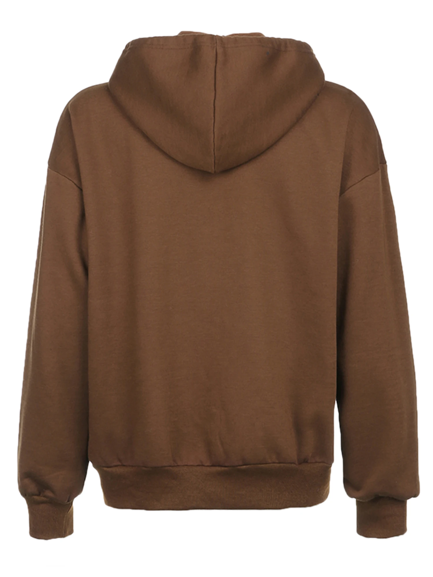 معطف نسائي أنيق بغطاء للرأس بأكمام طويلة مع سحاب إغلاق وتفاصيل جيب أنيقة بتصميم كلاسيكي بلون موحد #1