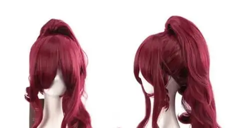 Popular Princess Megara Cosplay Wig Meg Long Red Wine Cosplay Synthetic Hair Wigs