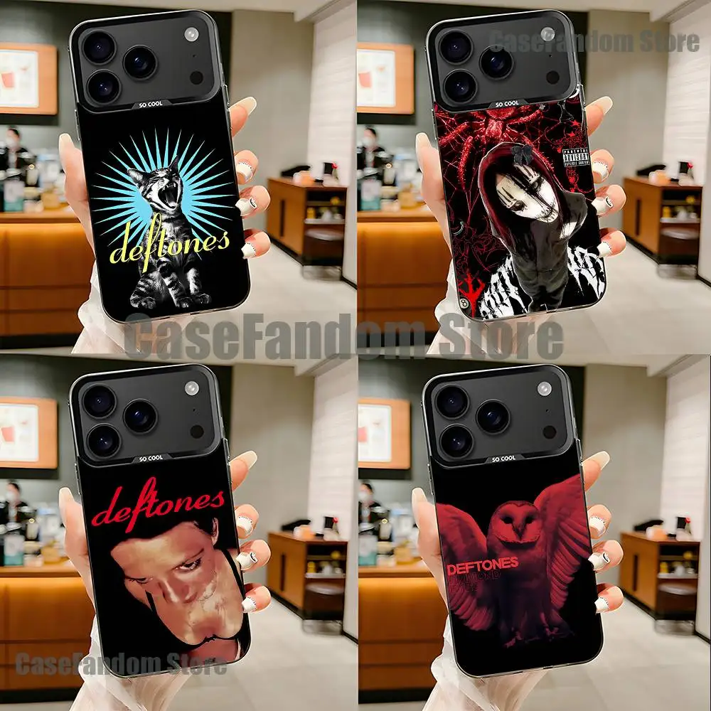 

Band d-Deftones Black Matte Shockproof CoverPhone Case For iPhone 17,16,15,14,13,12,11,Pro,Max,Plus