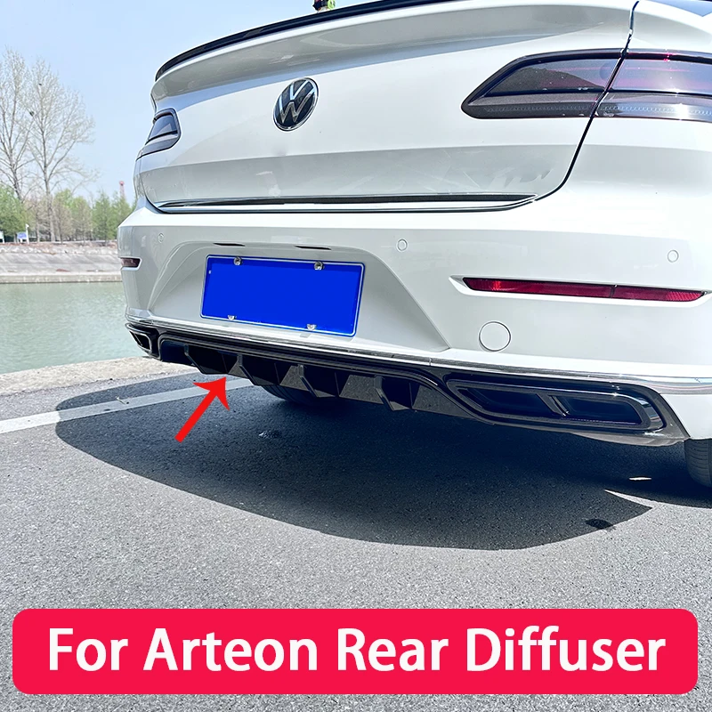 For VW Arteon Rear Diffuser 2020 2021 2022 2023 2024 2025 Arteon SR Rear Spoiler Arteon Shooting Brake Rear Surround Accessories