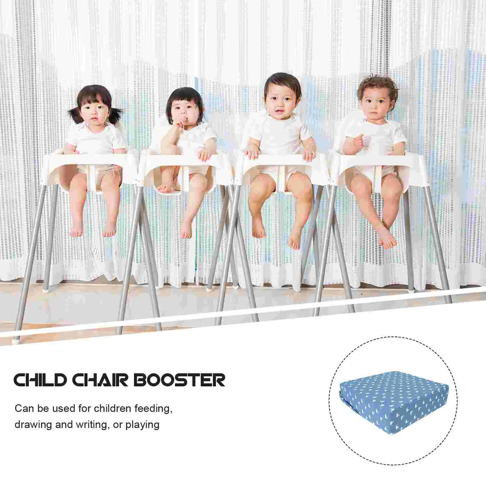 Dining Chair Booster Cushion Lift Tool Increasing Colorful Pattern Baby Polyester Accessory Kids