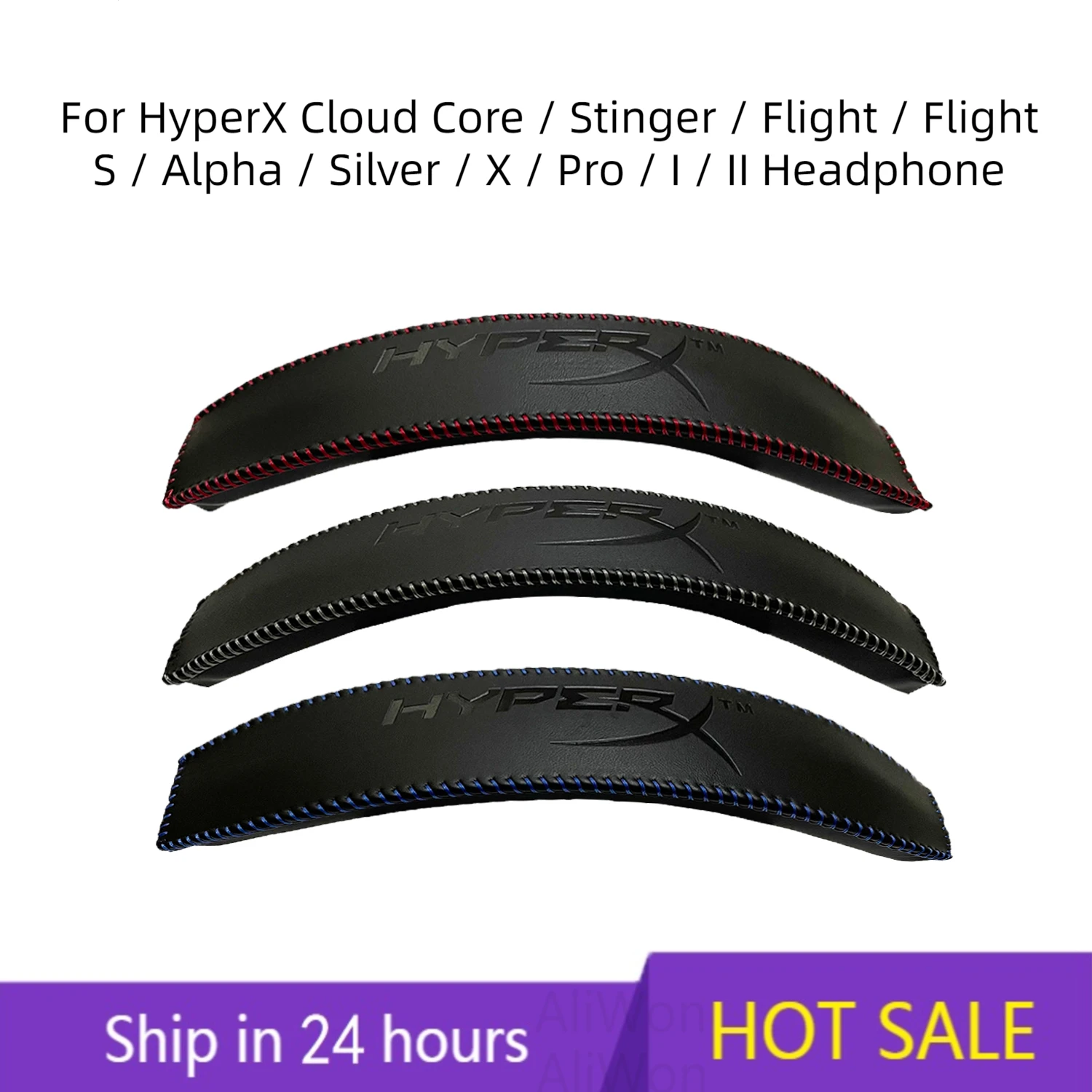 عصابة رأس بديلة لسماعات الرأس KHX-HSCP HyperX Cloud II/Core، Stinger، Fly، Alpha، Silver، X، Pro للإصلاح والصيانة