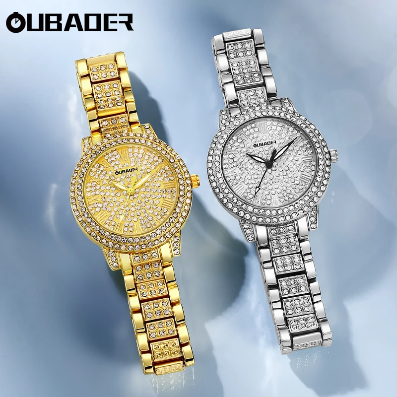 Oubaoer Luxury Brand Women's Hand Stainless Steel Waterproof Calendar Fashion Quartz Watch Exquisite and niche Women's Watch