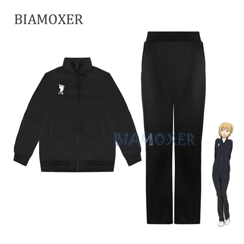 Hitoka Yachi Cosplay Jacket Anime Haikyuu Black Sportswear Uniform Costumes Coat Wig Free Hairpin OI6278