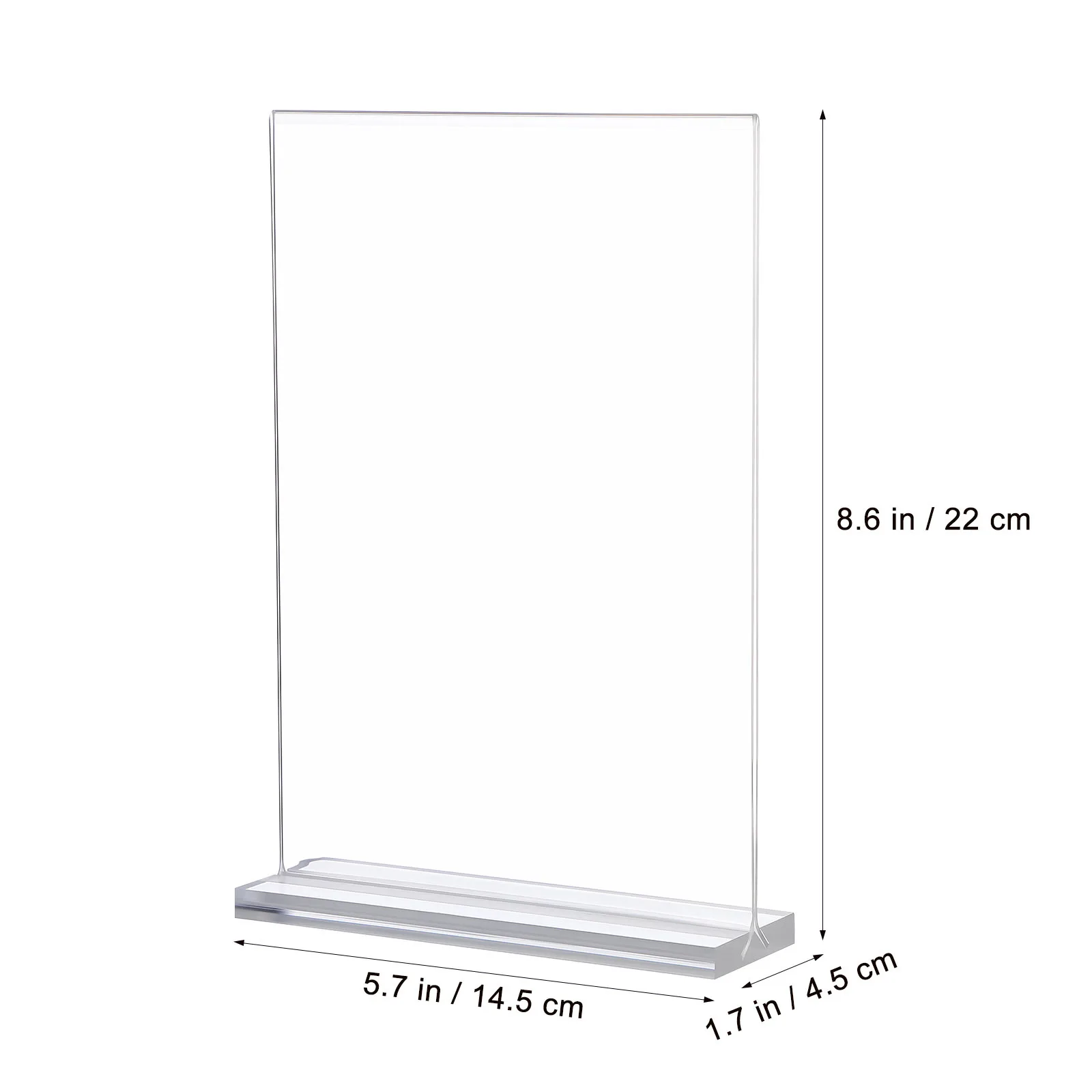 6 قطعة حامل علامة أكريليك A5 حامل عرض واضح للقائمة كتيب وثيقة حامل الورق منضدية منظم مكتب شفاف