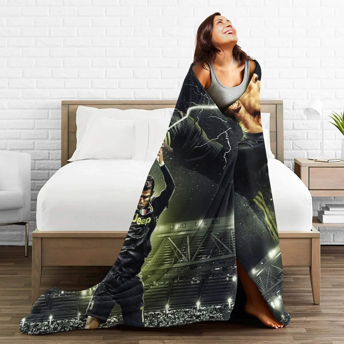 Cristiano Ronaldo Cr7 Blanket Flannel Super Soft Sofa Throw Blankets For Home Bedroom Office Throws Bedspread Quilt