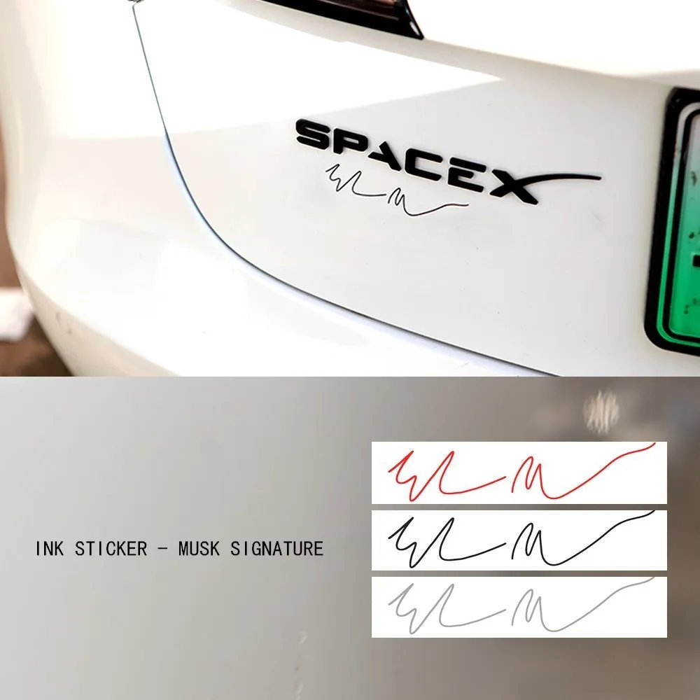 Iteslacom Inktletters Sticker Achterste Kofferbak Embleem Decor Sticker Anti-Dropping Voor Tesla Model 3 Y S X Auto-Accessoires
