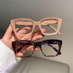 Vintage Brand Designer Square Optical Eye Glasses Frame Women For Men Fashion Computer Myopia Rivet Eyeglasses Frames