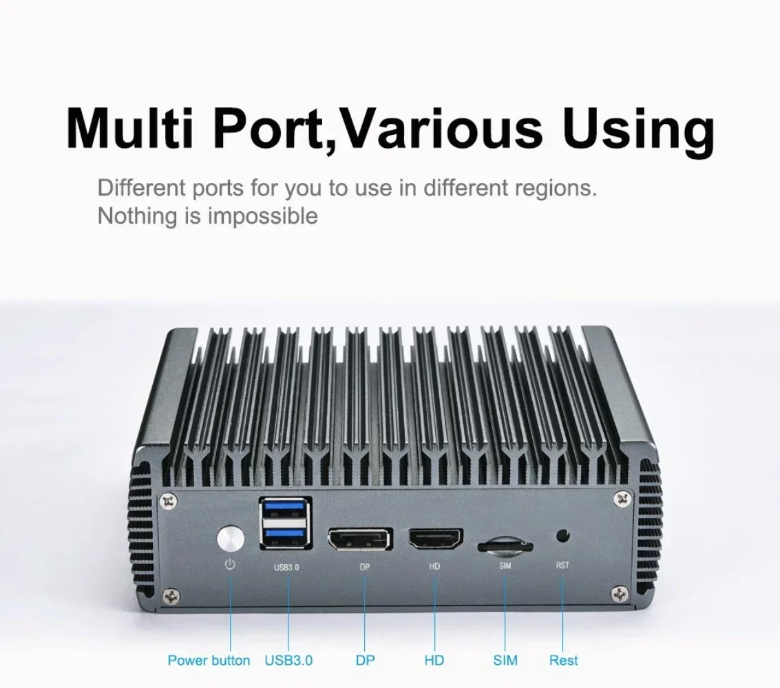 Chatreey 2.5G pfSense Firewall intel Pentium N4000 4 * Intel i225 Nics Zachte Router DDR4 Fanless Mini PC OPNsense VPN Server